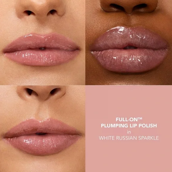 Buxom Full-On Plumping Lip Polish - White Russian Sparkle  NEW - Picture 4 of 11